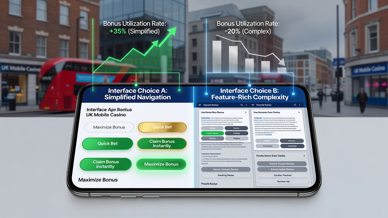 Close-up of casino app dashboard highlighting bonus utilization metrics and navigation options