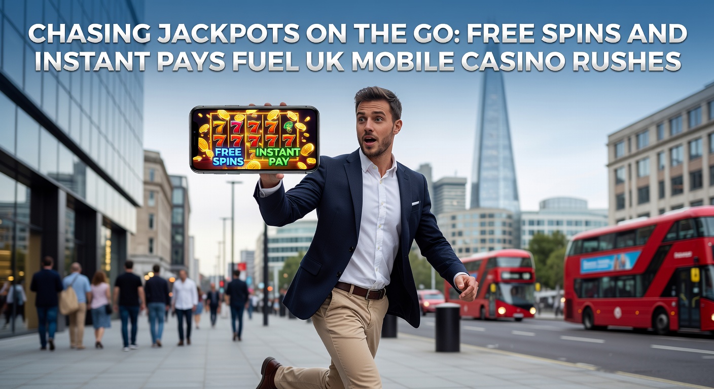 Smartphone displaying a casino payout notification with instant withdrawal confirmation, coins exploding from the screen amid colorful slot graphics