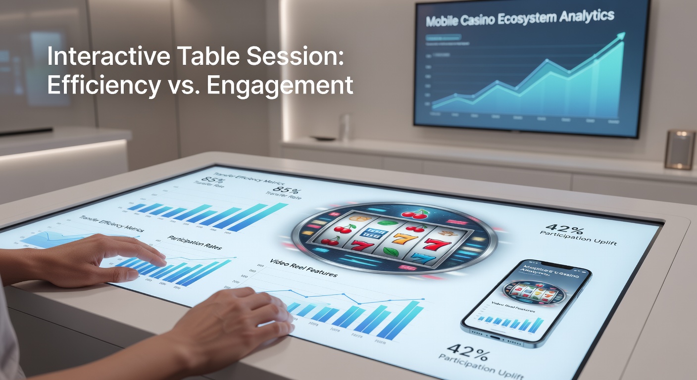 Mobile casino interface showing interactive table sessions and video reel features with payment transfer indicators