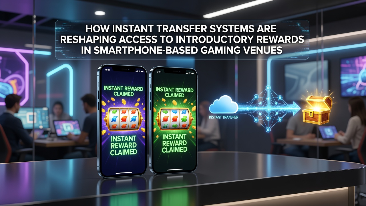 Smartphone displaying instant transfer options and bonus rewards in a mobile gaming app interface