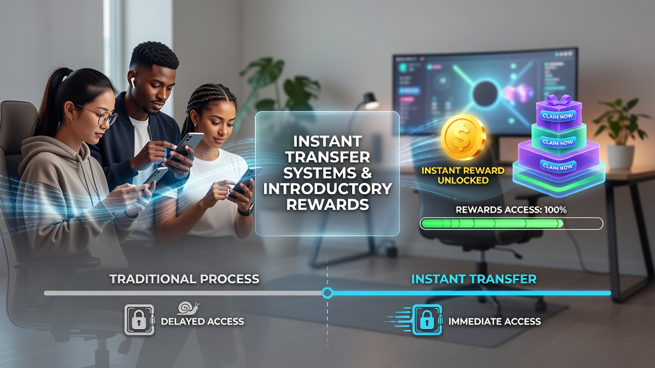 Close-up of a mobile screen showing successful instant transfer confirmation alongside active bonus balance