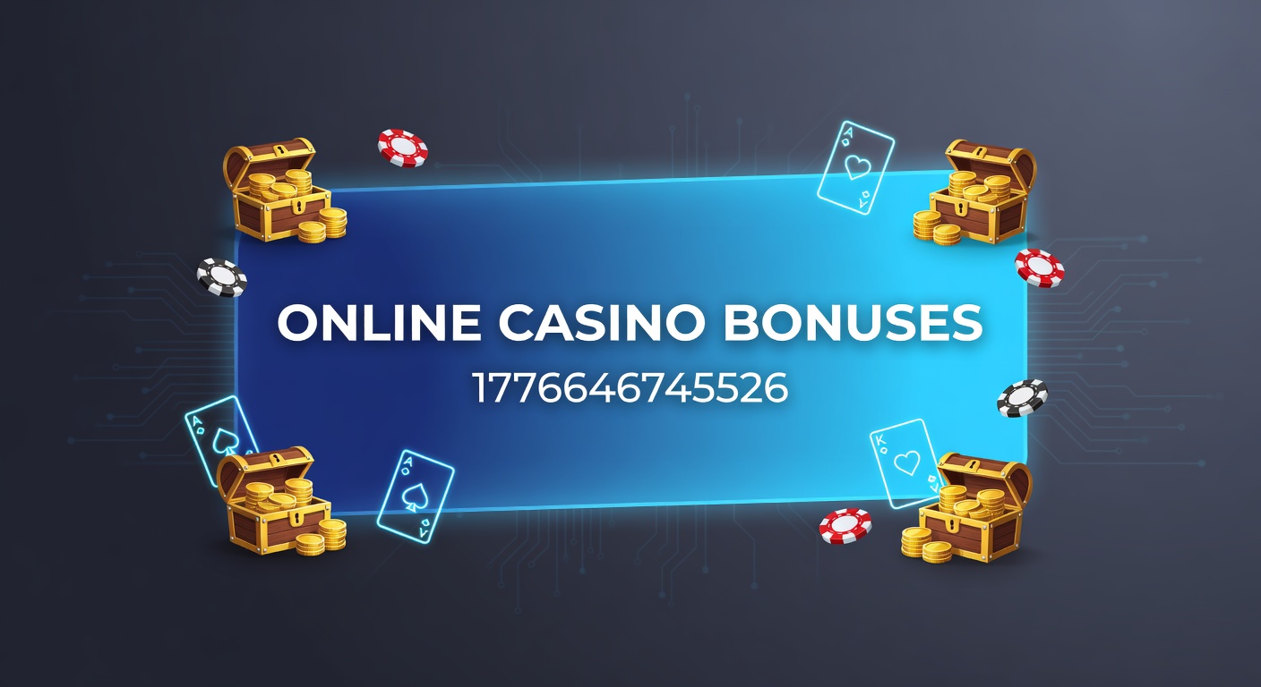 Vibrant graphic showcasing stacked casino chips, spinning slot reels, and glowing bonus icons against a digital casino backdrop