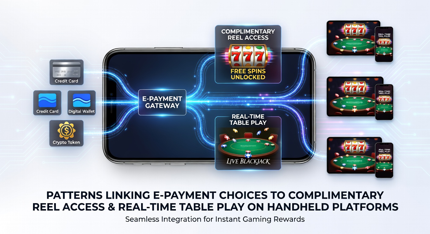 Mobile casino interface showing e-wallet options connected to free spin reels and live dealer tables on a smartphone screen